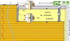 奧體中心墻面吸音板安裝節(jié)點圖